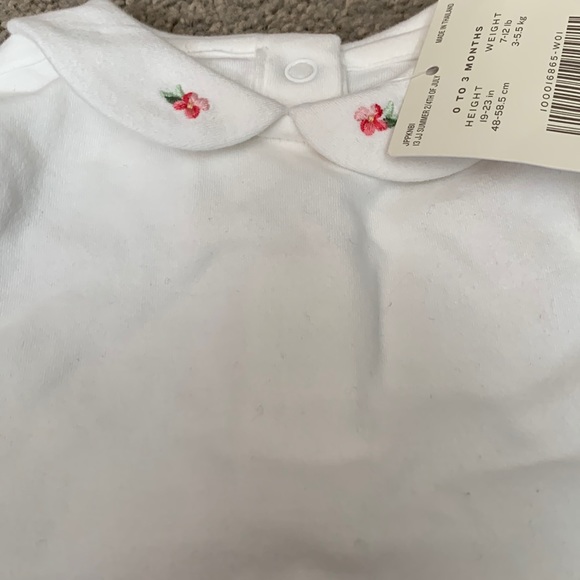 Janie and Jack Girls onesie white 0 to 3 Months - Picture 3 of 3